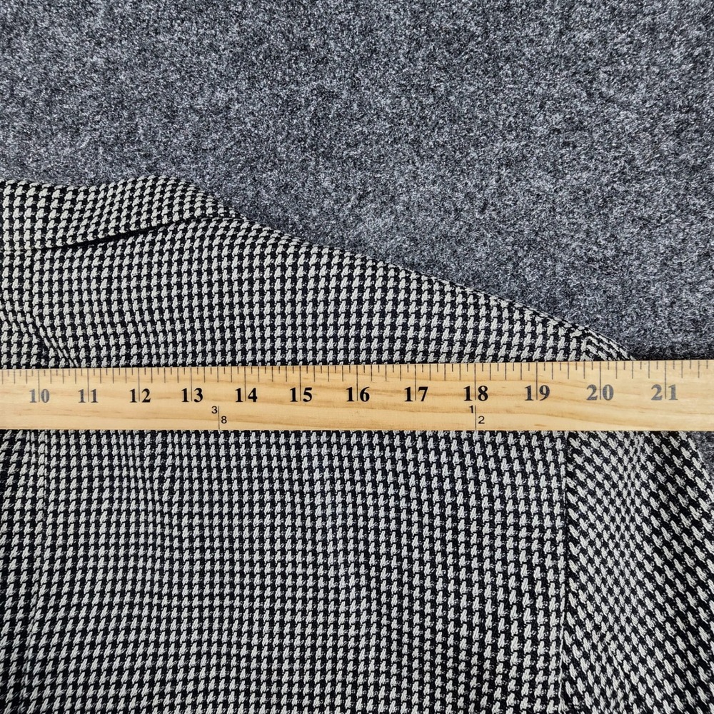 Tom James Blazer Mens 44R Black White Houndstooth 100% Wool Sport Coat 2-Button - Picture 15 of 15
